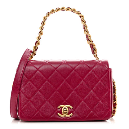Chanel Caviar Quilted Small Fashion Therapy Flap Bag Dark Pink 1 of 10