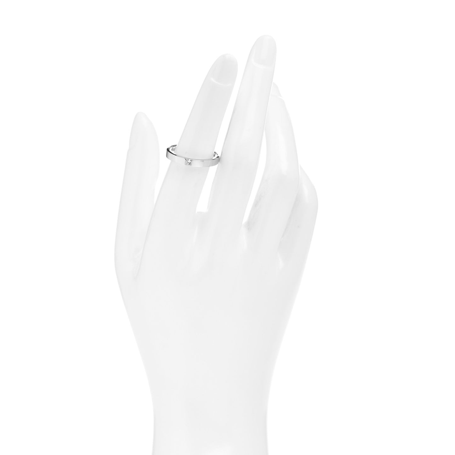 Platinum Diamond Princess Cut Wedding Band Ring 52 6