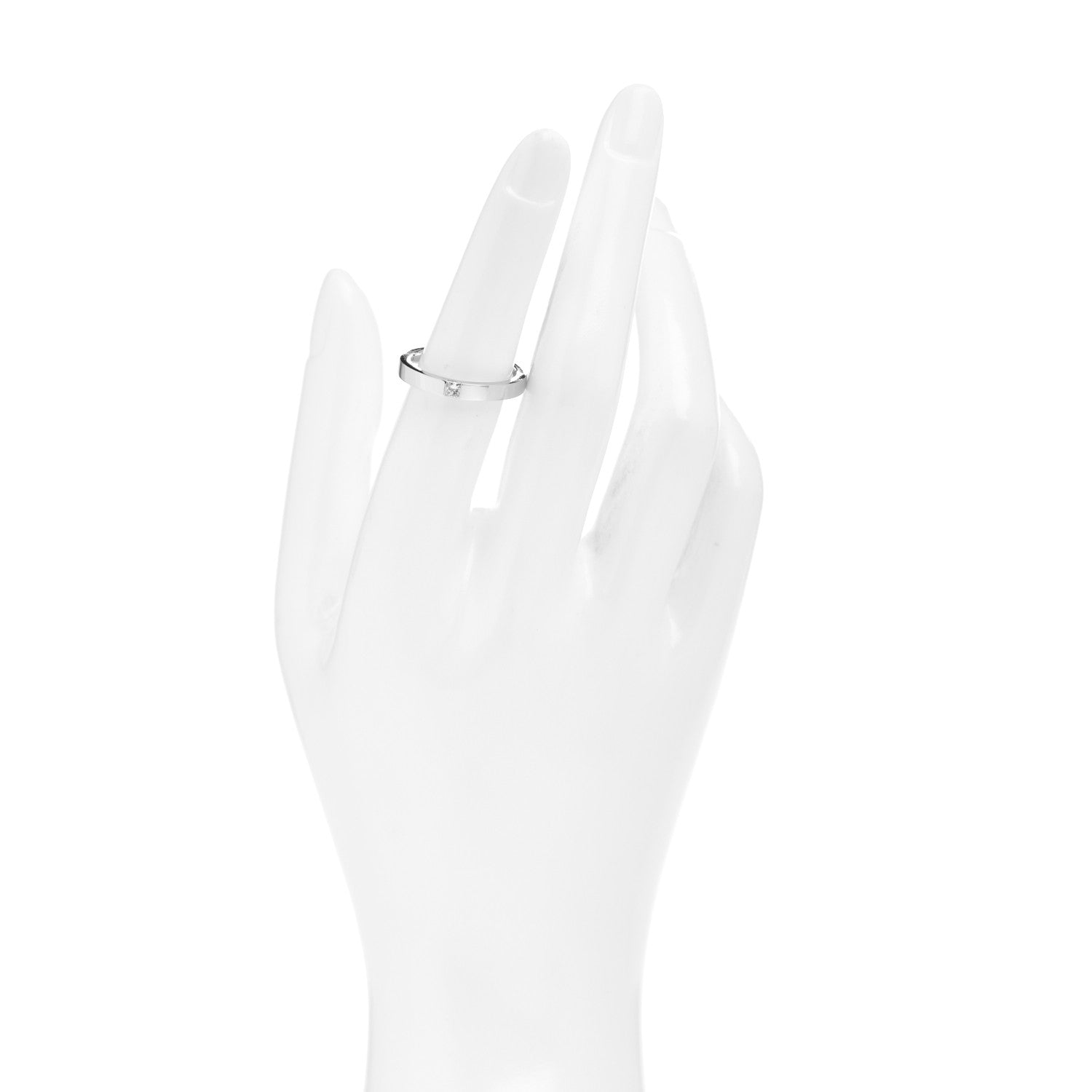 Harry Winston Platinum Diamond Princess Cut Wedding Band Ring 52 6 2 of 4