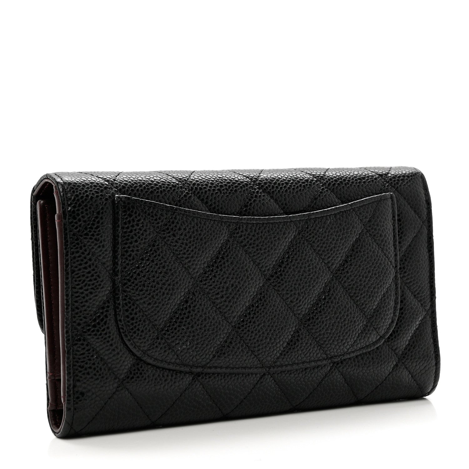Chanel Caviar Quilted Long Flap Wallet Black 3 of 9