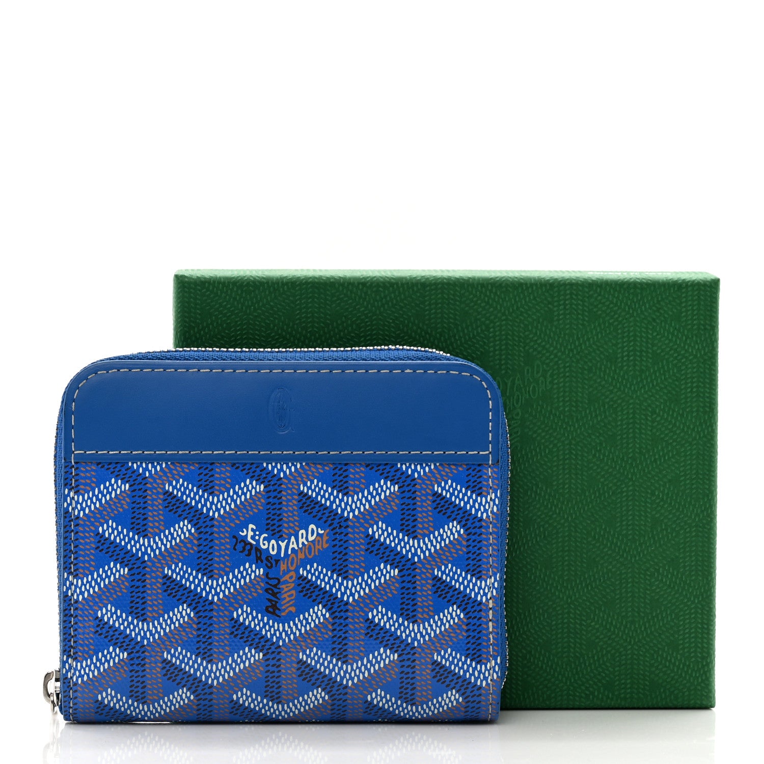 Goyard Goyardine Matignon PM Wallet Blue 7 of 7