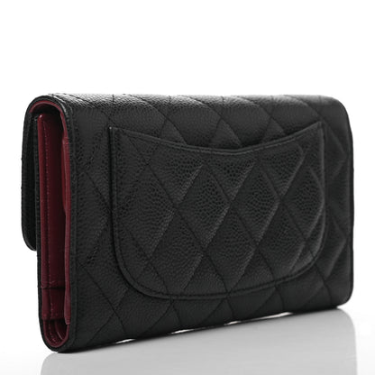 Chanel Caviar Quilted Large Flap Wallet Black 3 of 9