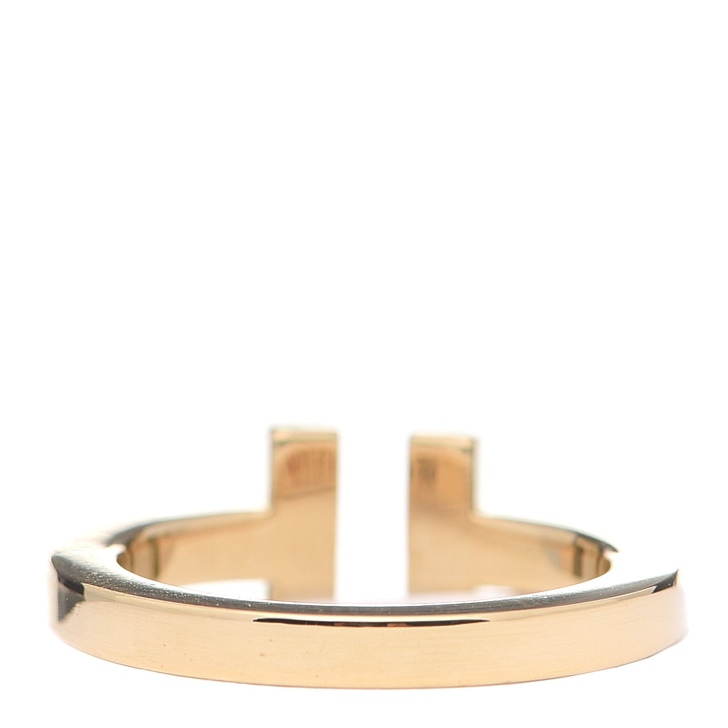 Tiffany 18K Yellow Gold T Square Ring 50 5.5 3 of 5