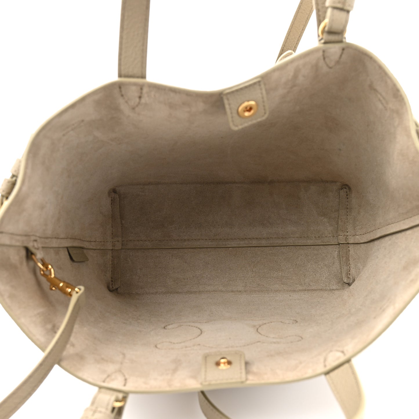 Grained Calfskin Triomphe Mini Cabas Anais Modern Taupe