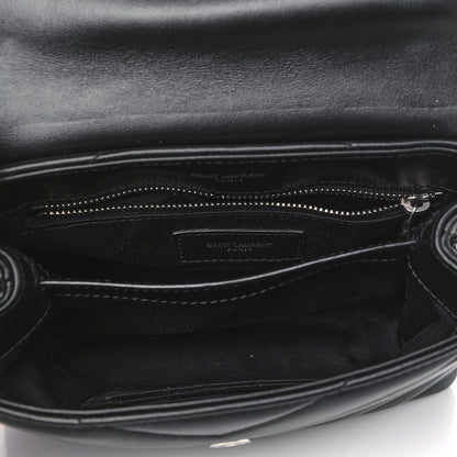 Saint Laurent Calfskin Y Quilted Monogram Toy Loulou Crossbody Bag Black 5 of 13
