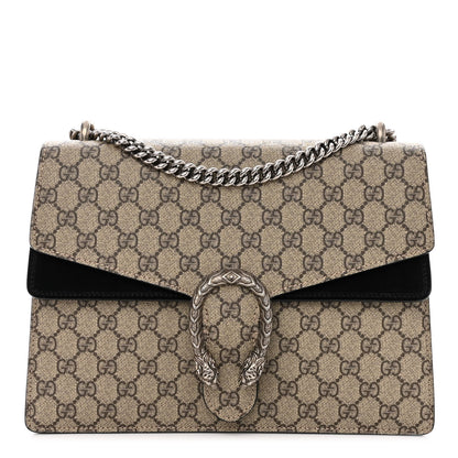 Gucci GG Supreme Monogram Medium Dionysus Shoulder Bag Black 1 of 11