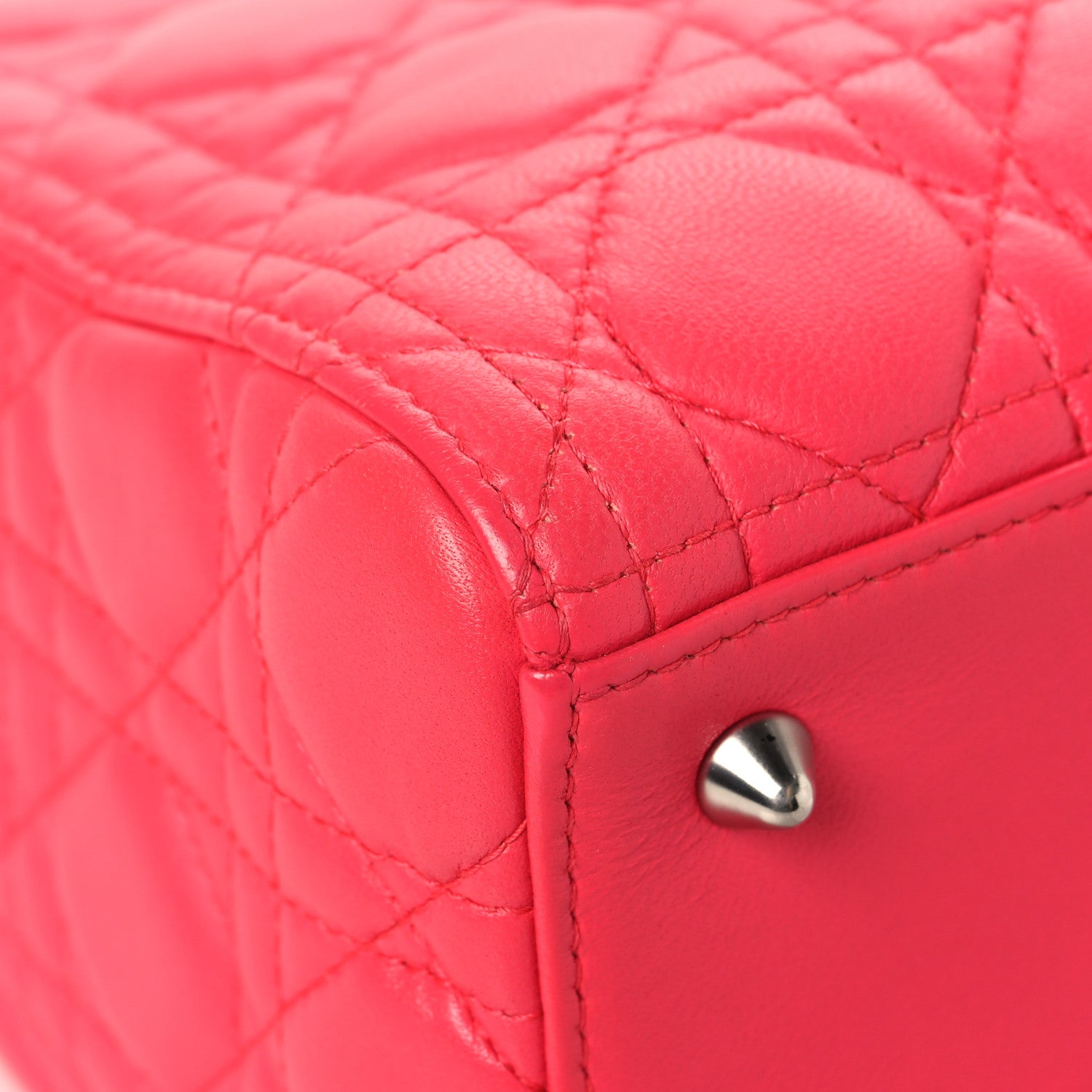 Christian Dior Lambskin Cannage Medium Lady Dior Pink 9 of 14