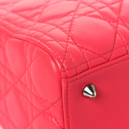 Christian Dior Lambskin Cannage Medium Lady Dior Pink 9 of 14