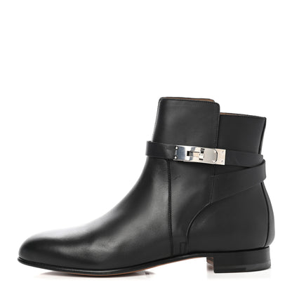 Hermes Calfskin Neo Low Boots 39.5 Black 1 of 7
