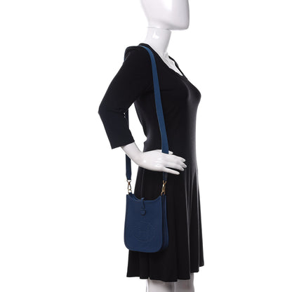 Hermes Taurillon Clemence Evelyne TPM Deep Bleu 2 of 11