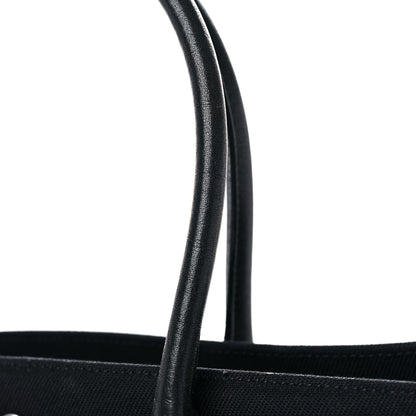 Saint Laurent Linen Calfskin Rive Gauche Tote Black 13 of 14
