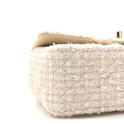 Chanel Tweed Quilted Mini Rectangular Flap Off White 8 of 9