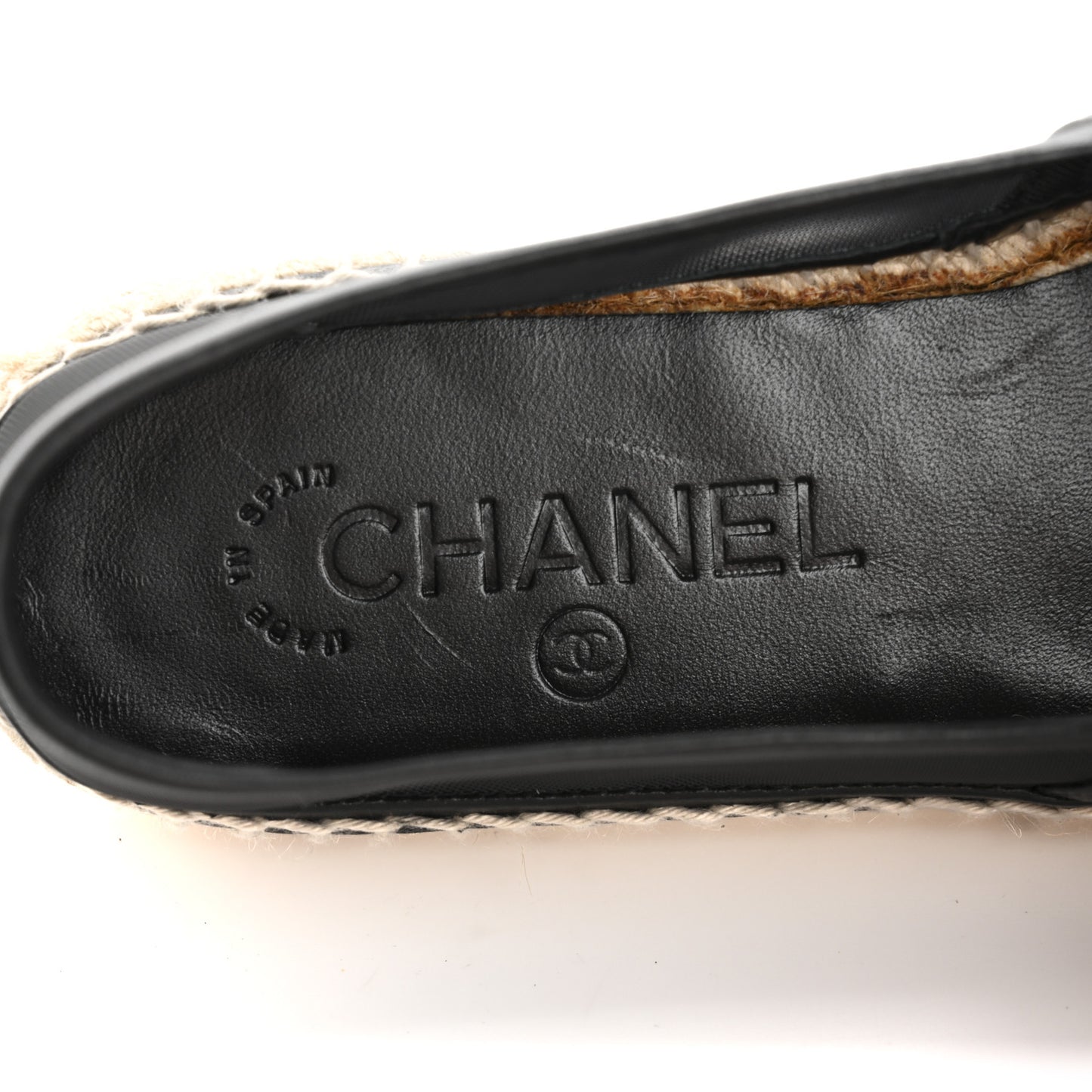 Mesh Grosgrain CC Espadrilles 36 Black