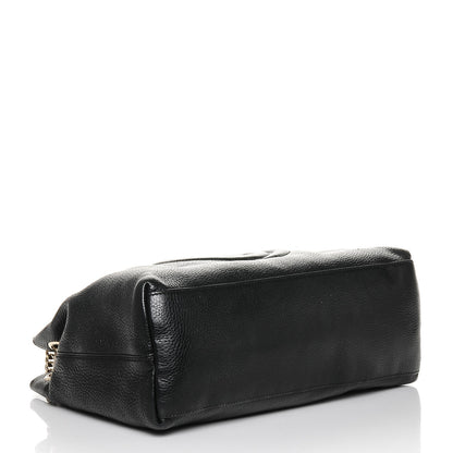 Gucci Pebbled Calfskin Medium Soho Chain Shoulder Bag Black 4 of 11