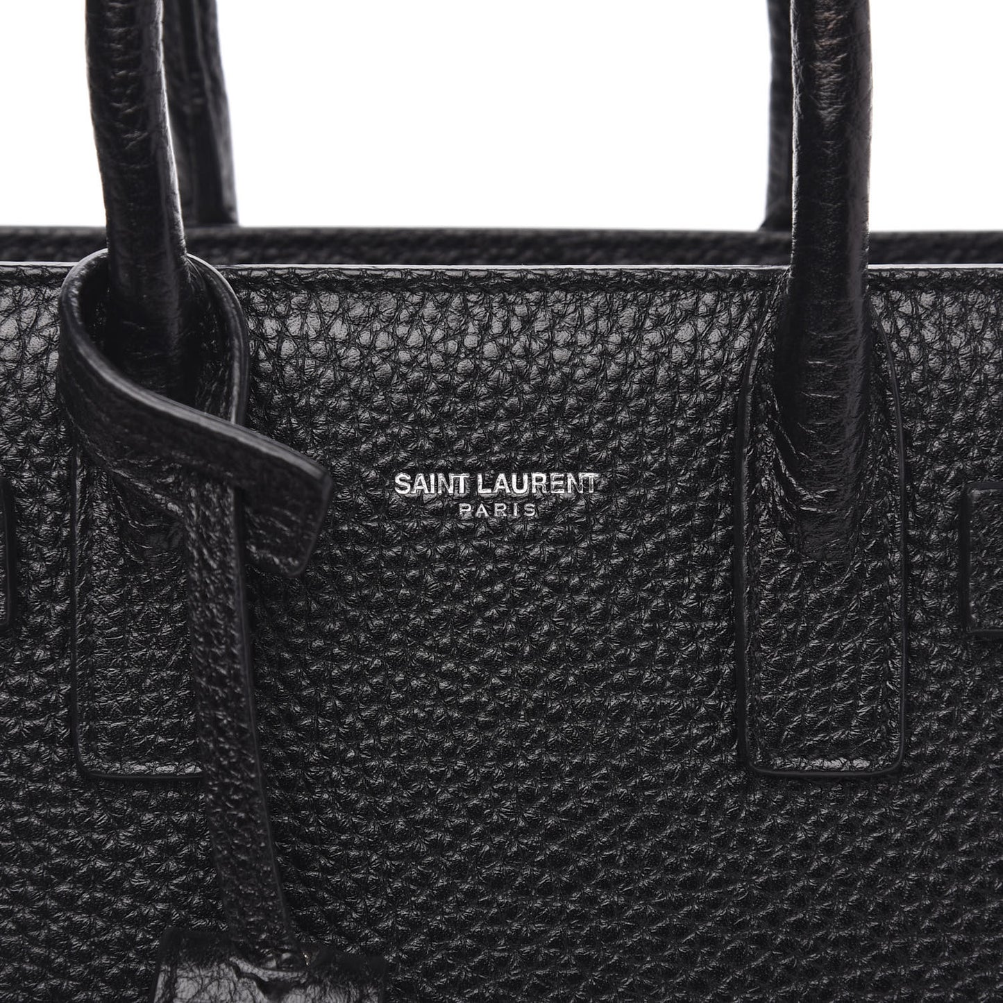 Grained Calfskin Nano Sac De Jour Black