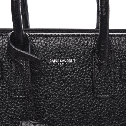 Saint Laurent Grained Calfskin Nano Sac De Jour Black 7 of 9
