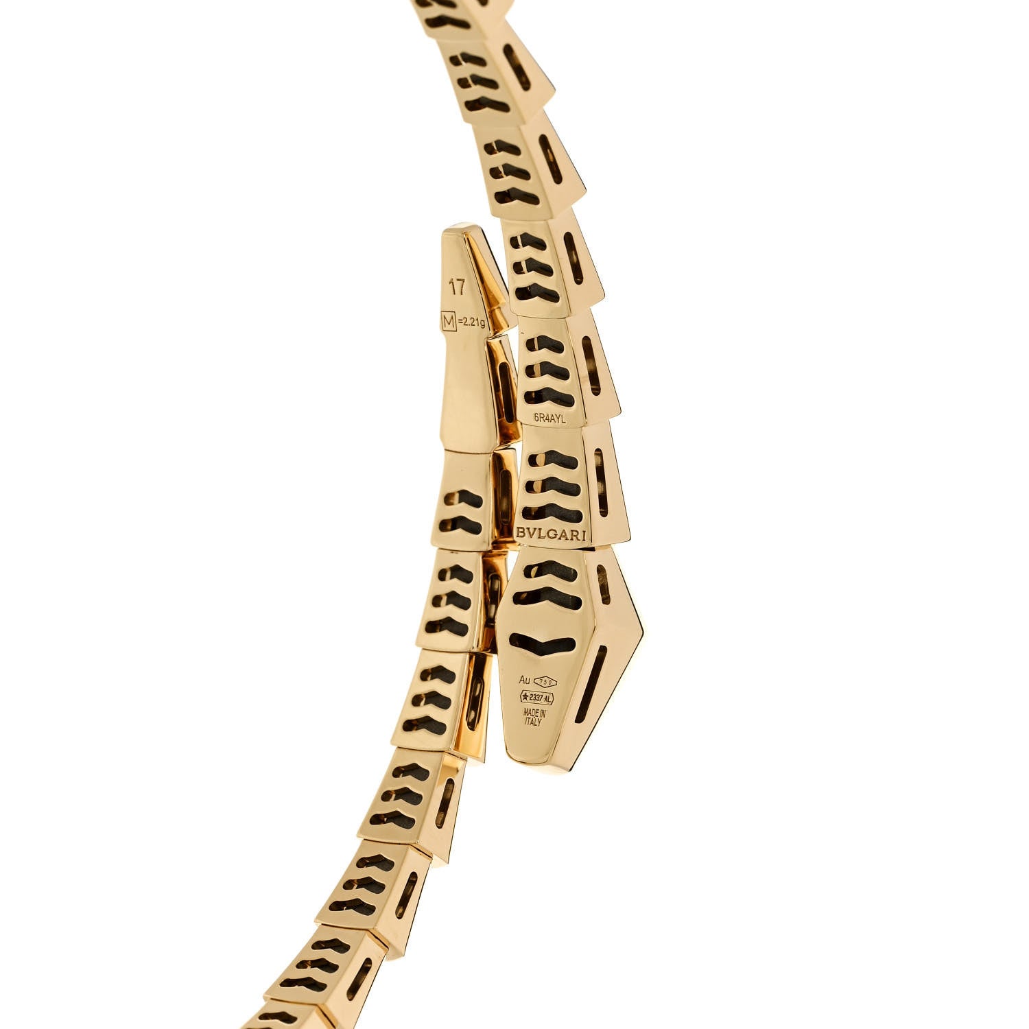 Bulgari 18K Yellow Gold Serpenti Viper Bracelet M 3 of 4