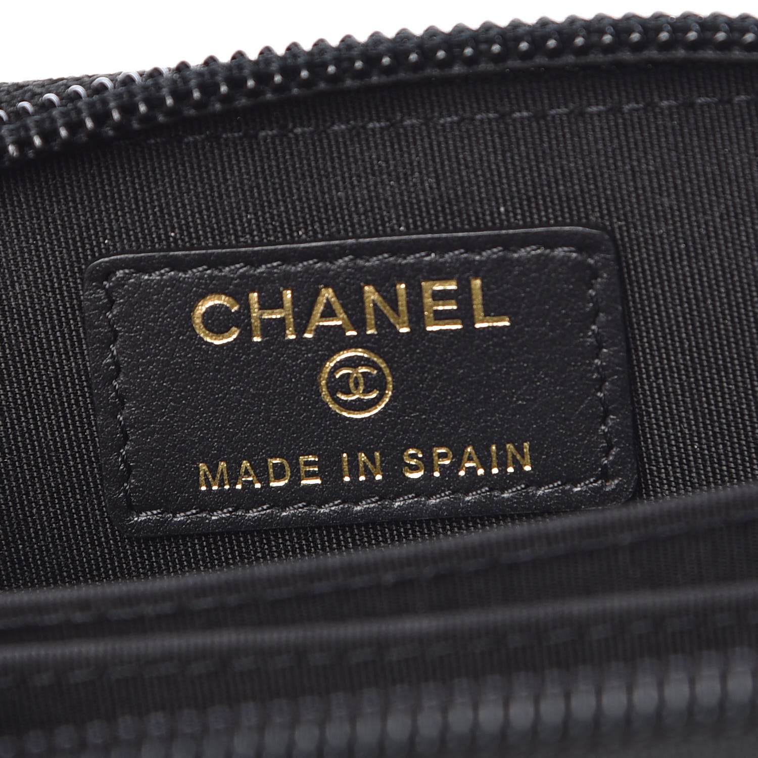 Chanel Calfskin Quilted Zip Around Boy Coin Purse Wallet Black 6 of 8