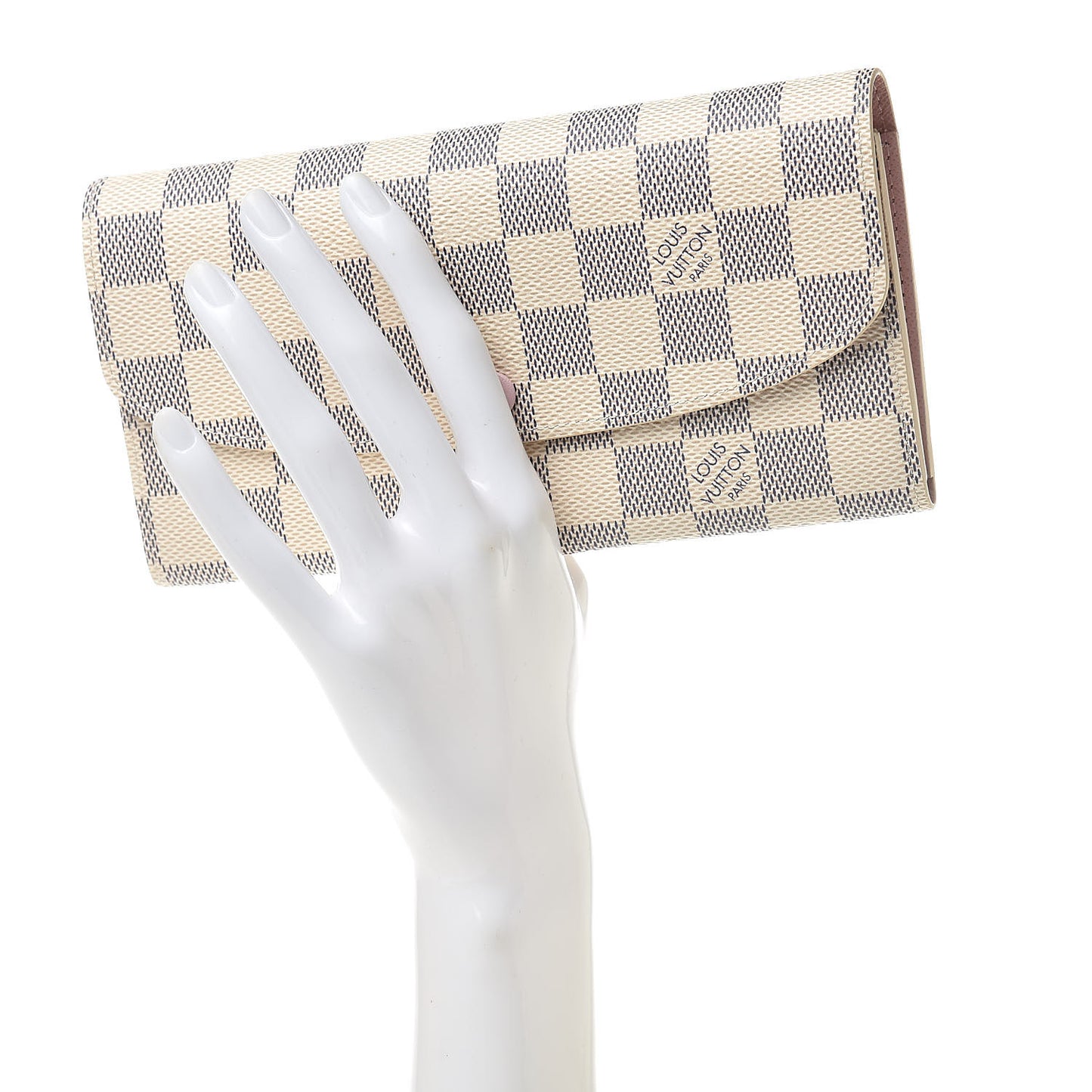 Damier Azur Emilie Wallet Rose Ballerine