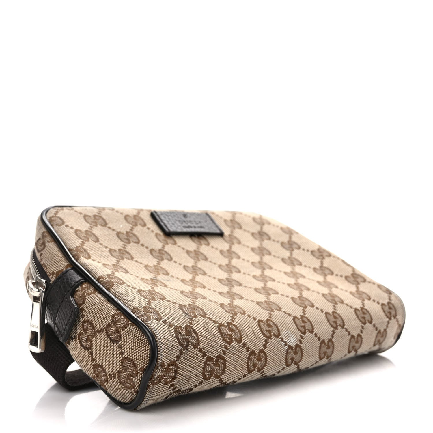 Gucci Monogram Dollar Calfskin Belt Bag Beige Ebony Testa di Moro Marrone Scuro 4 of 11