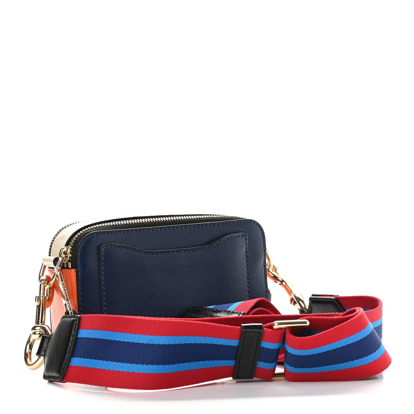 Saffiano Small Snapshot Camera Bag Navy Multicolor