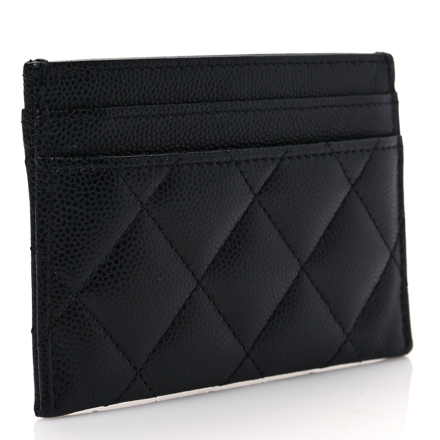 Chanel Caviar Quilted Crystal Card Holder Black 3 of 9