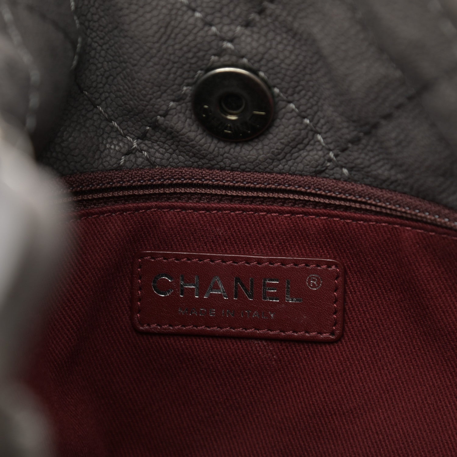 Chanel Iridescent Caviar Quilted Boy Handle Hobo Dark Grey 6 of 12