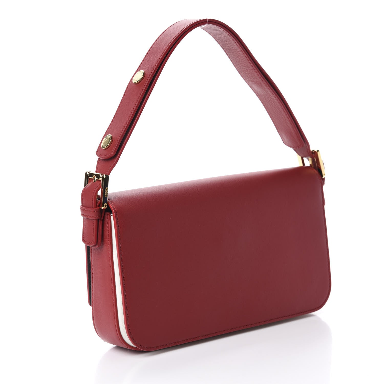 Fendi Vitello Dolce Bi-Color 3Baguette Shoulder Bag Mattone White 3 of 9