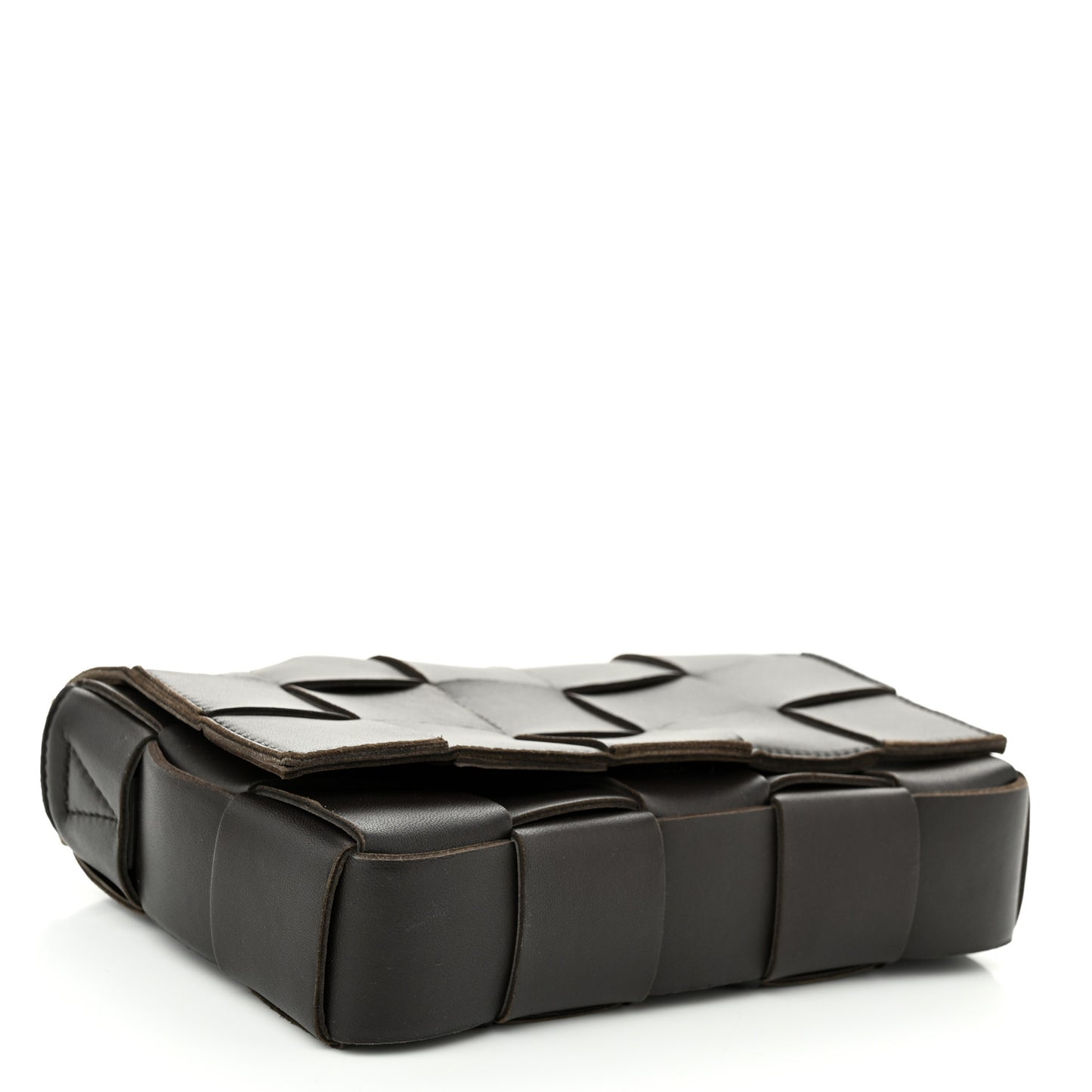 Lambskin Maxi Intrecciato Cassette Crossbody Bag Fondant