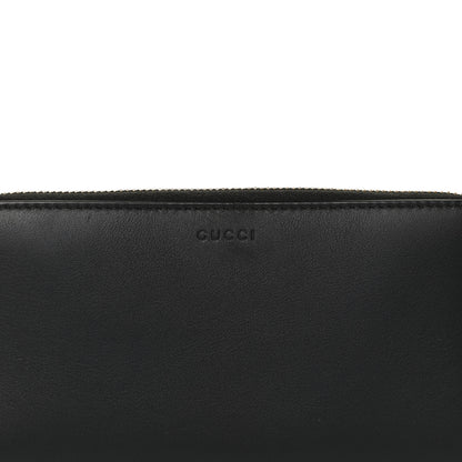 Gucci Calfskin Bamboo Round Zip Long Wallet Black 6 of 9