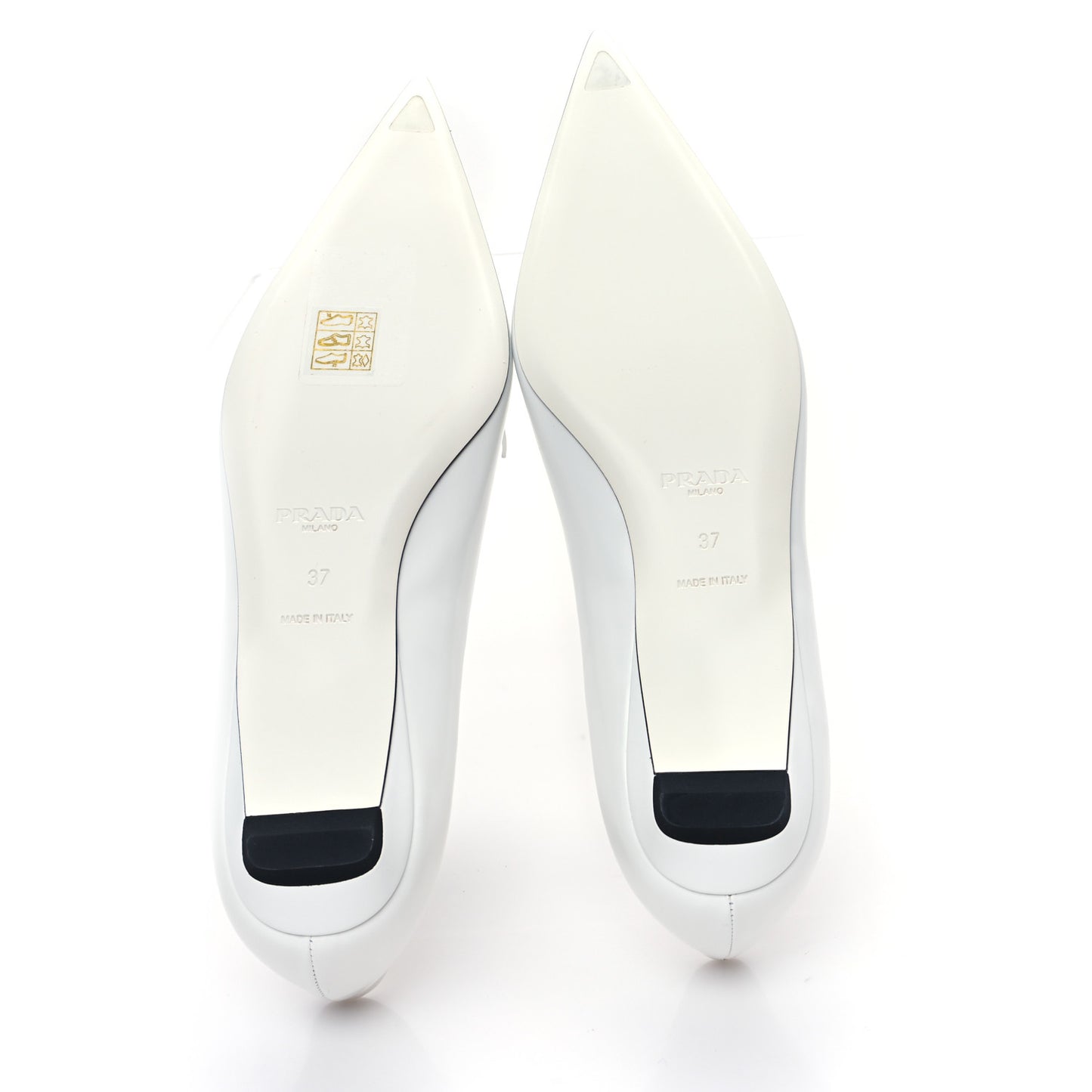 Brushed Calfskin Floral Applique Ballerina Flats 37 White