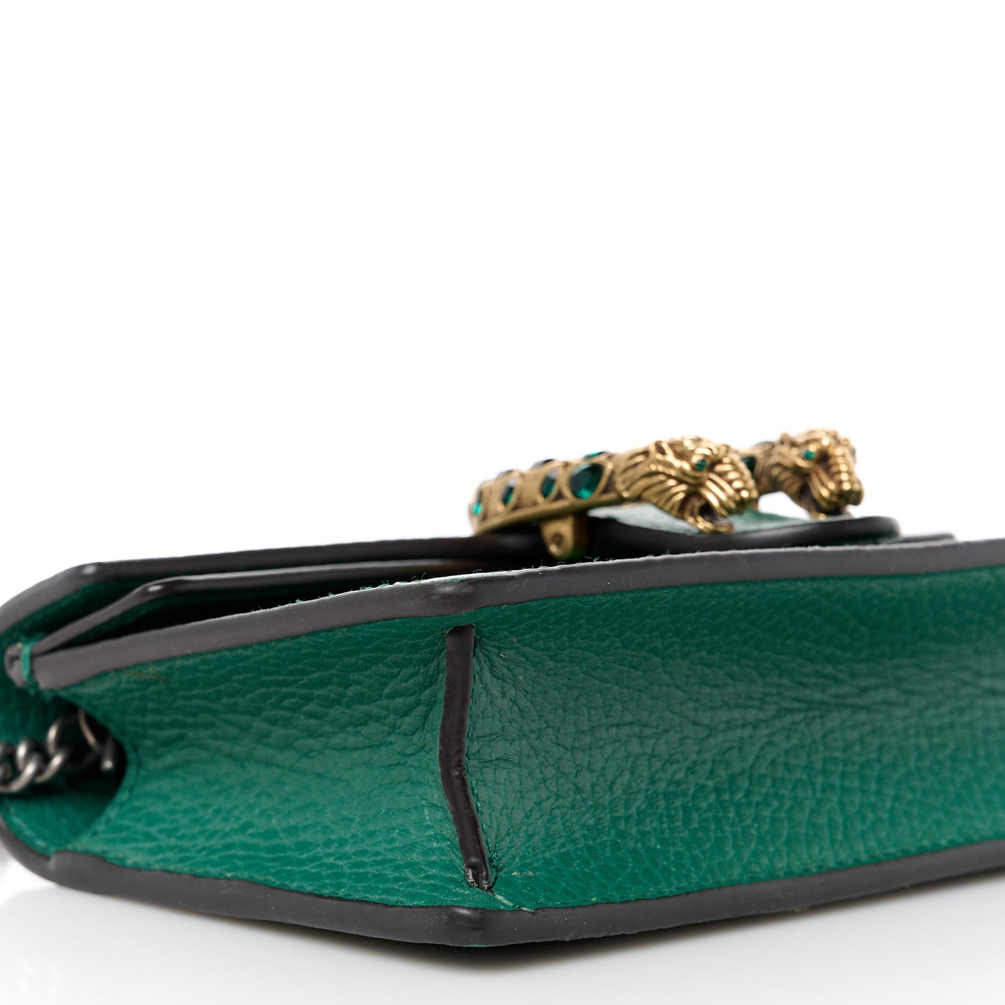 Dollar Calfskin Crystal Super Mini Dionysus Shoulder Bag Emerald