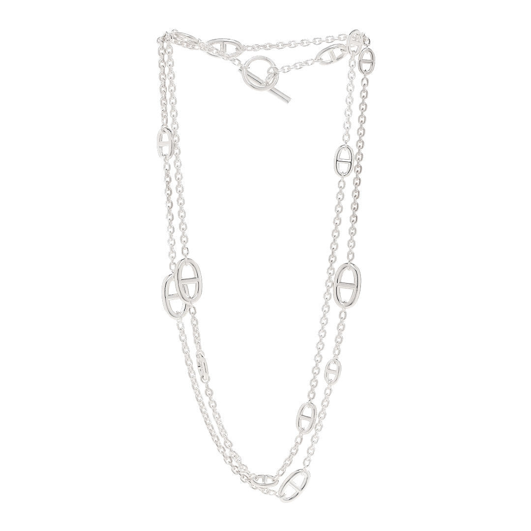 Hermes Sterling Silver Farandole Necklace 120 3 of 4