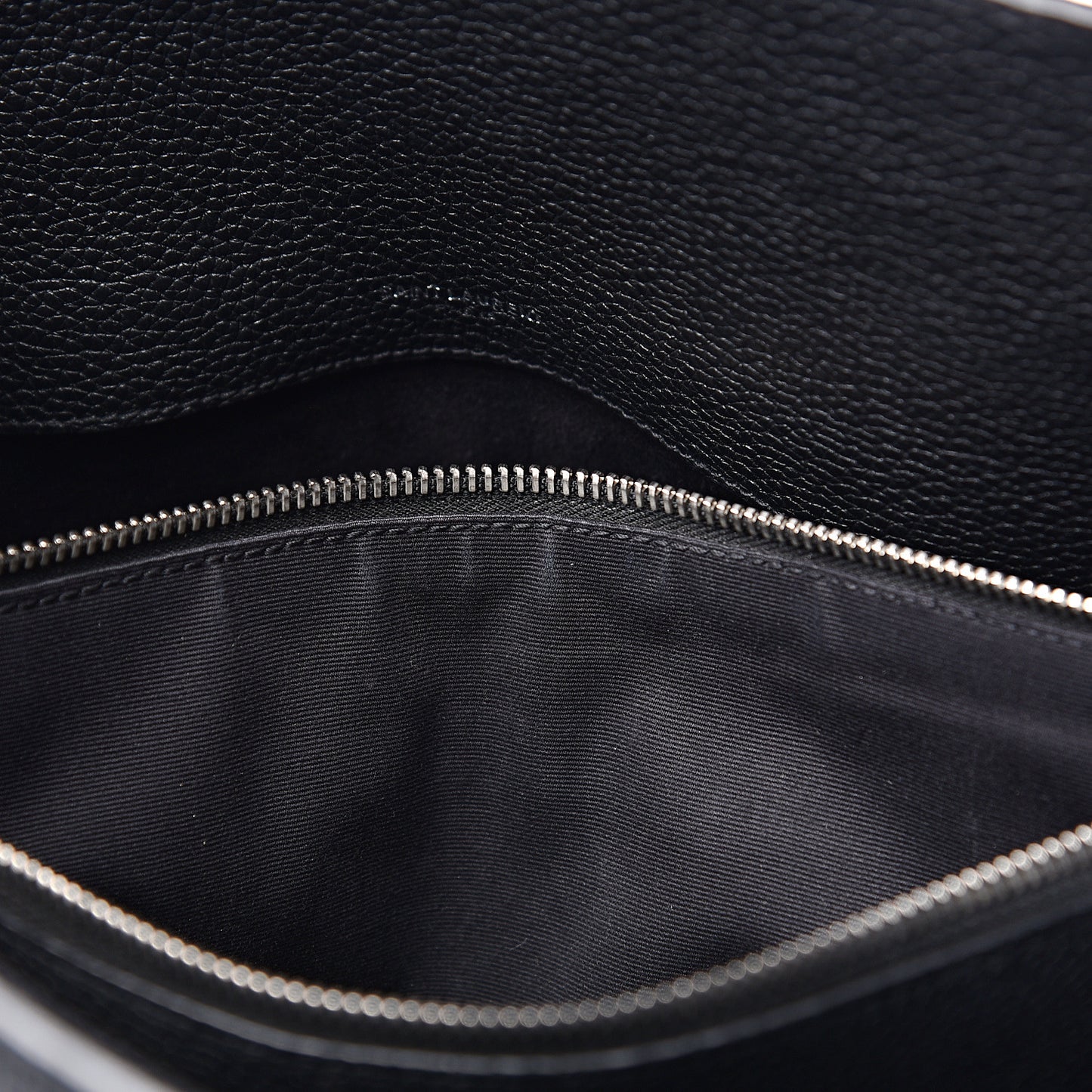 Grained Calfskin Small Supple Sac De Jour Black