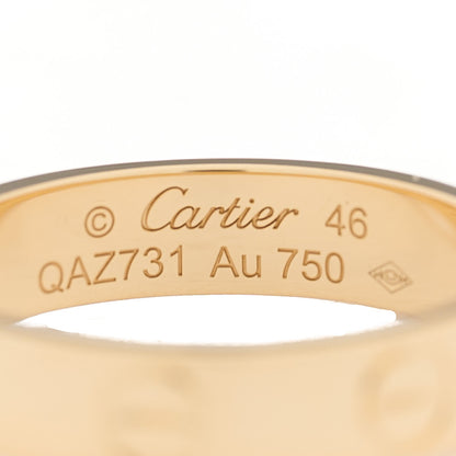 Cartier 18K Yellow Gold 3.5mm LOVE Wedding Band Ring 46 3.75 4 of 4
