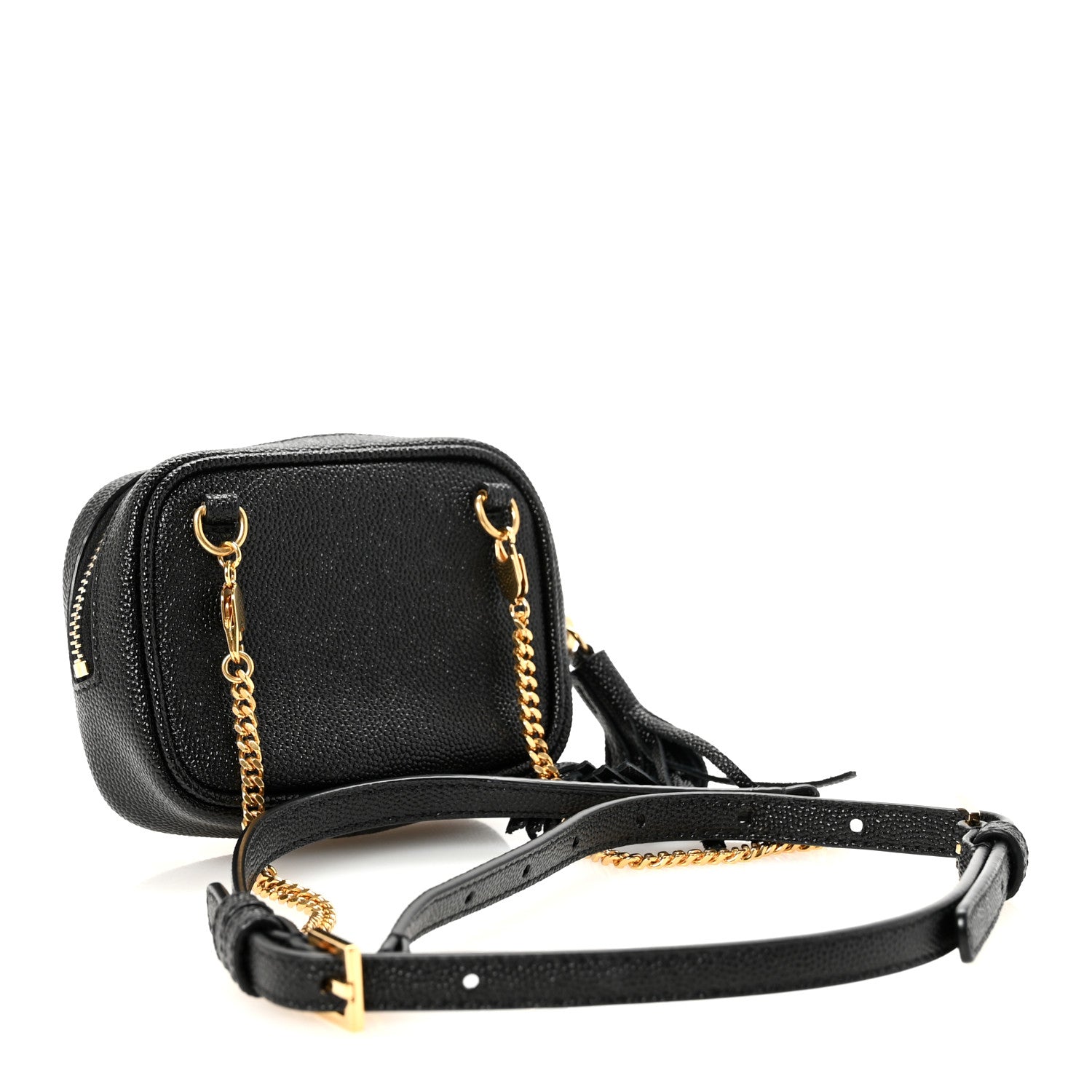 Saint Laurent Grain De Poudre Matelasse Monogram Baby Lou Camera Bag Black 3 of 11