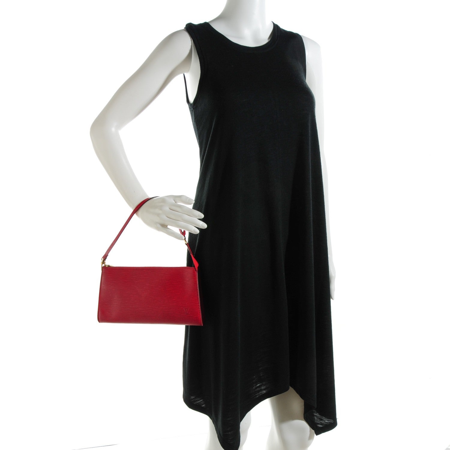 Louis Vuitton Epi Pochette Accessories 24 Castillan Red 2 of 8
