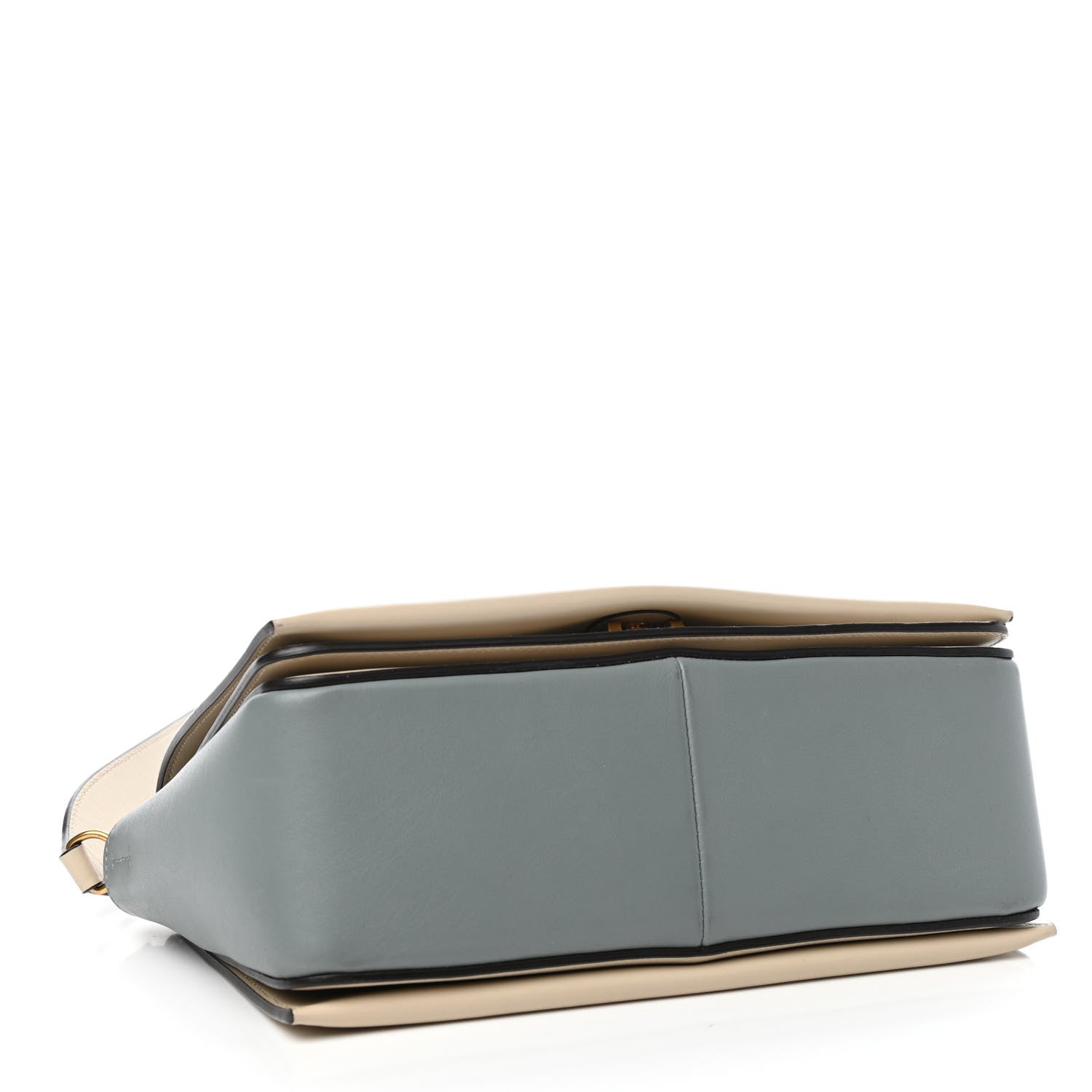 Celine Shiny Smooth Calfskin Medium Frame Shoulder Bag Grege Storm 4 of 9