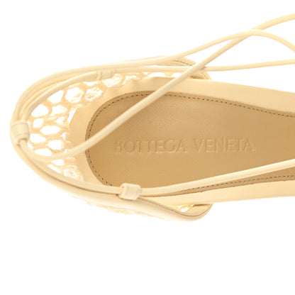 Bottega Veneta Mesh Nappa Stretch Ankle Tie Sandals 38.5 Toile 6 of 9
