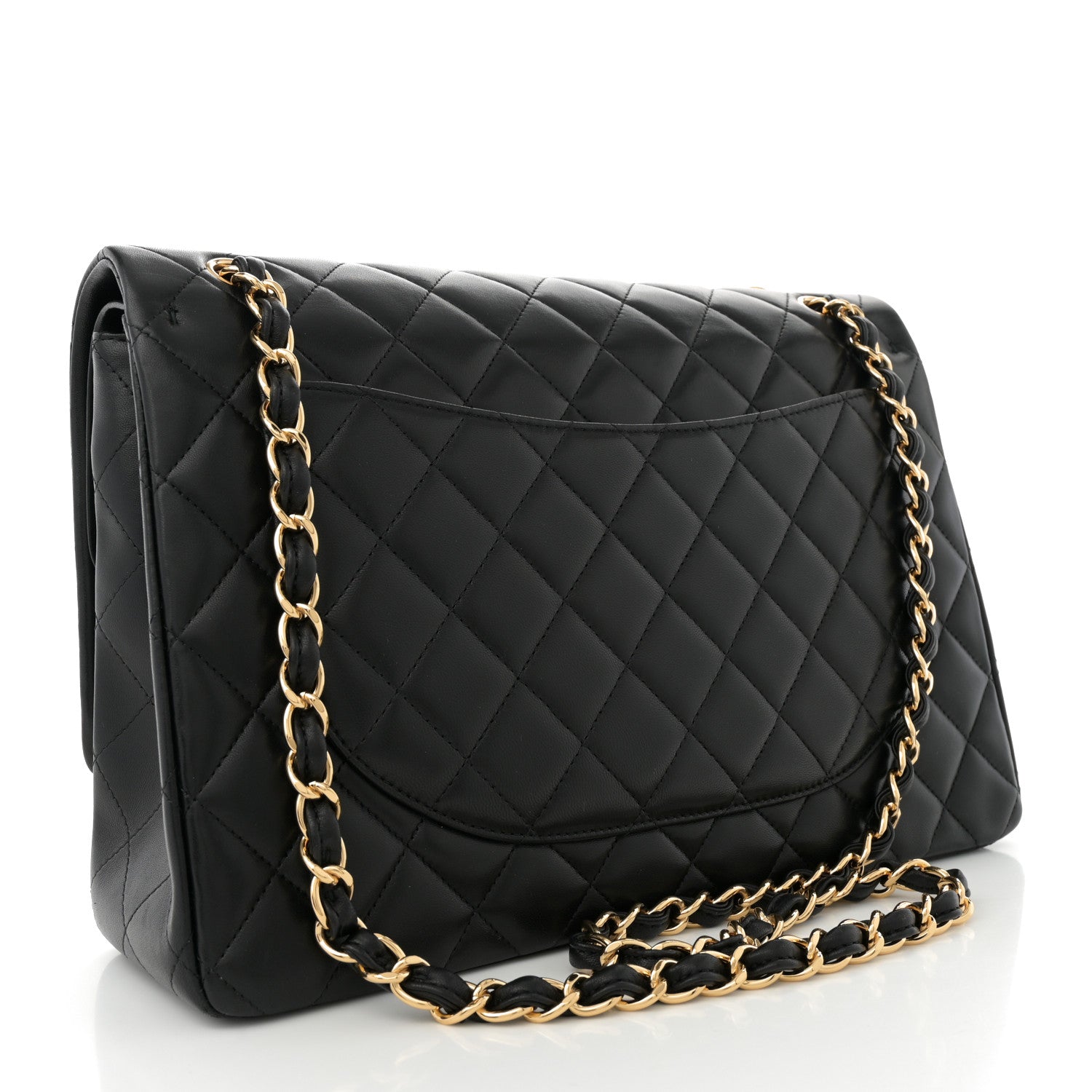 Chanel Lambskin Quilted Maxi Double Flap Black 3 of 11