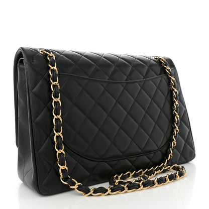 Chanel Lambskin Quilted Maxi Double Flap Black 3 of 11