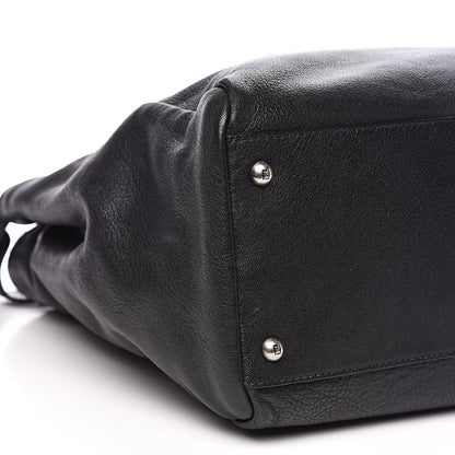 Fendi Goatskin Large Peekaboo Iconic Satchel Black 11 of 15