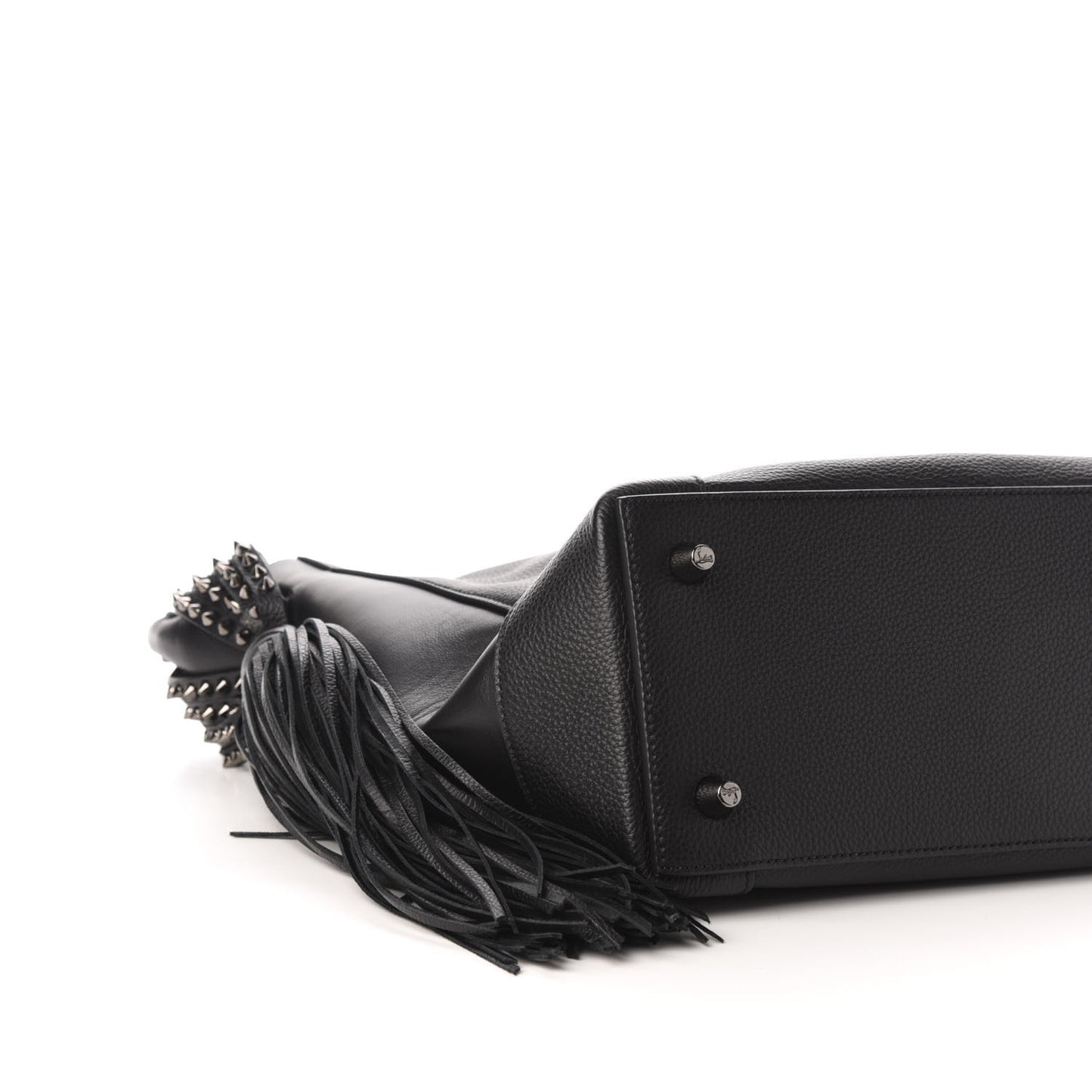 Empire Calf Spikes Fringe Eloise Hobo Black