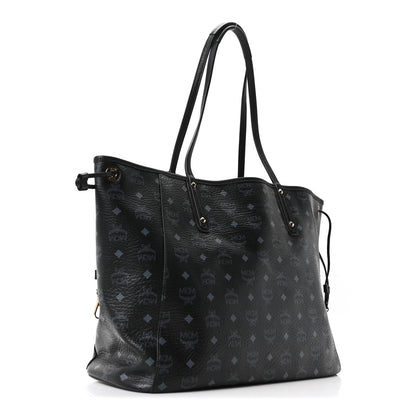 MCM Visetos Large Project Reversible Shopper Tote Black 3 of 15