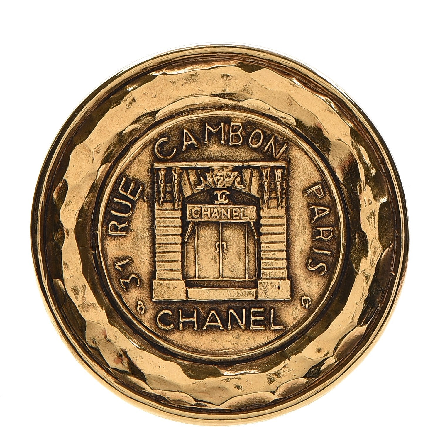Chanel Medallion CC Brooch Gold 1 of 5