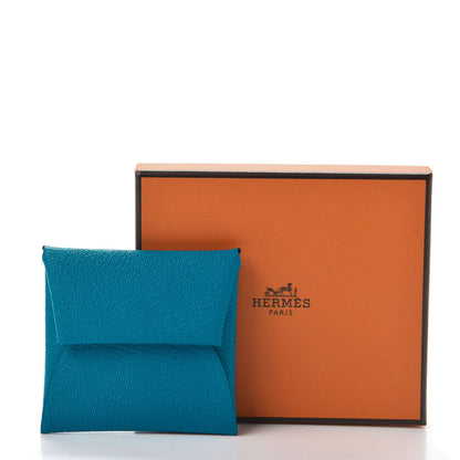 Hermes Chevre Mysore Bastia Coin Purse Bleu Frida Cuivre 9 of 9