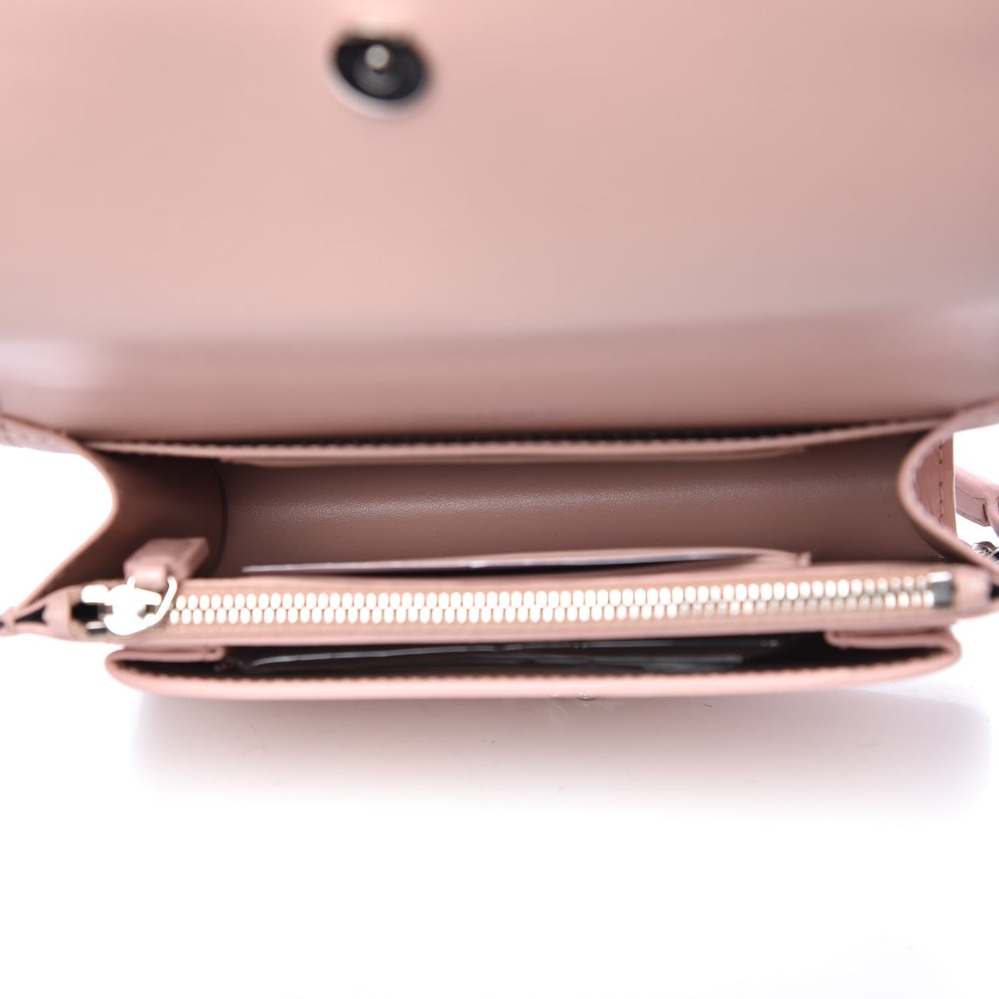 Calfskin Monogram Sunset Chain Wallet Light Pink