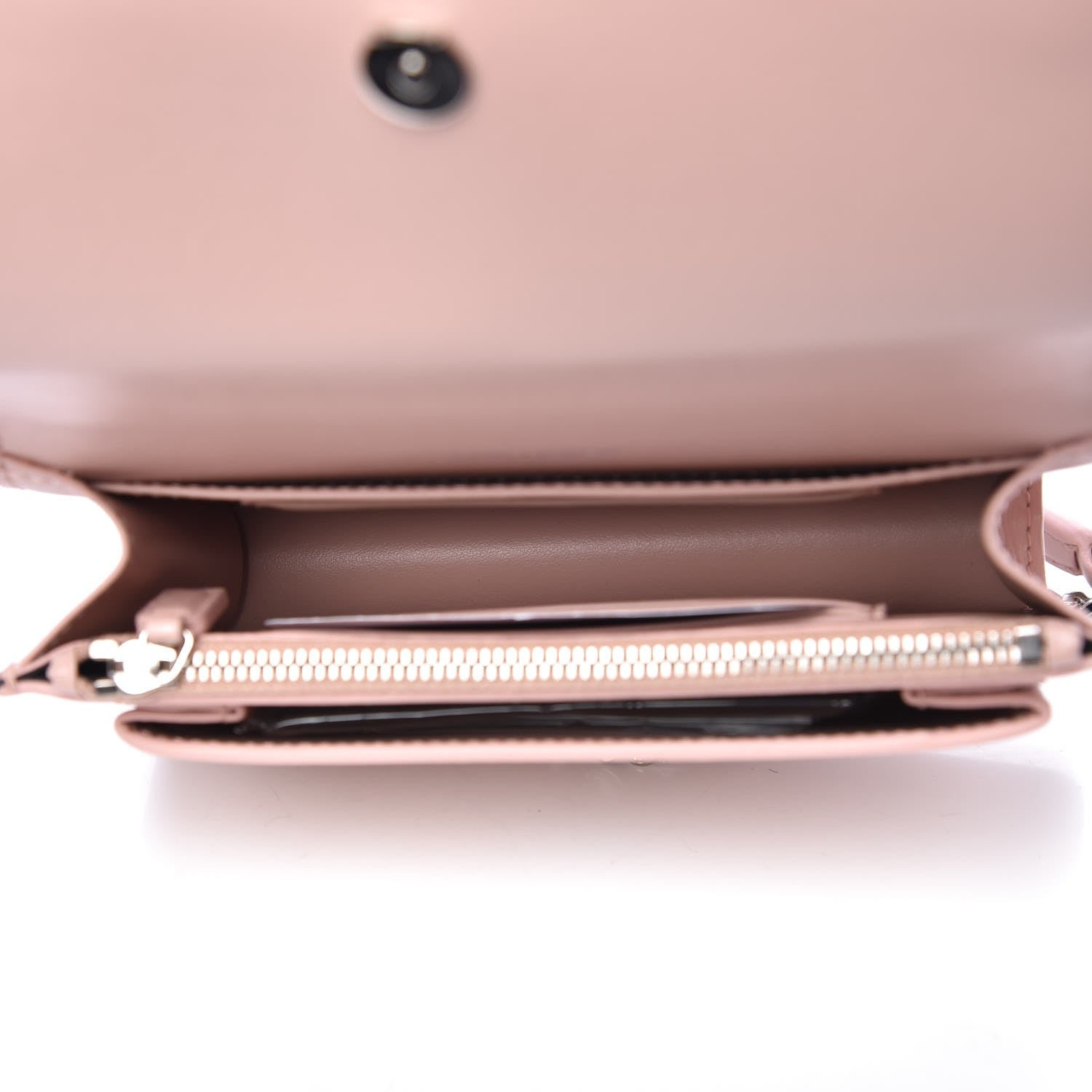 Saint Laurent Calfskin Monogram Sunset Chain Wallet Light Pink 5 of 9