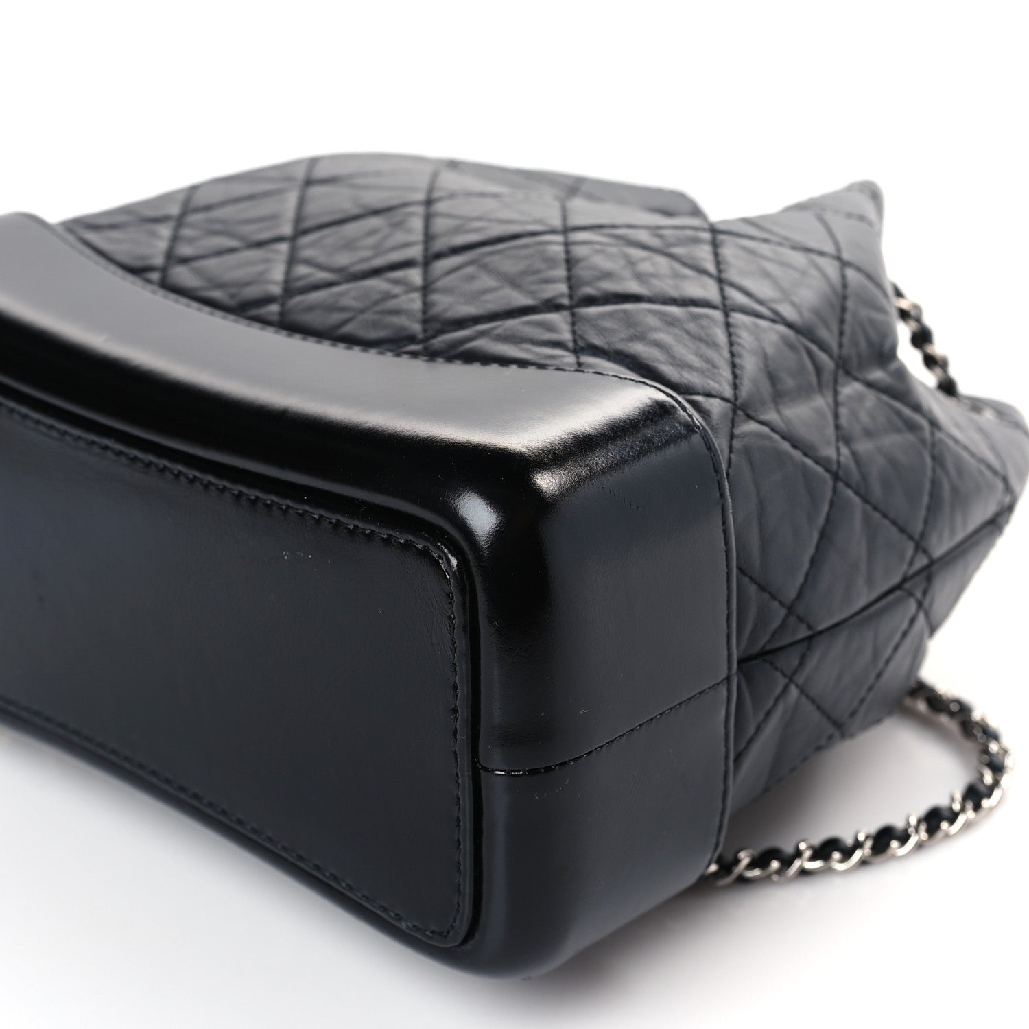 Chanel Aged Calfskin Quilted Small Gabrielle Backpack Black 9 of 9
