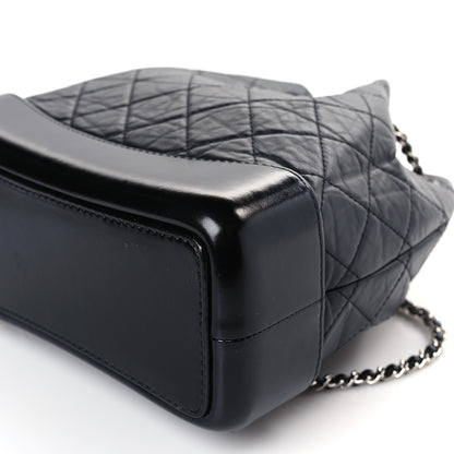 Chanel Aged Calfskin Quilted Small Gabrielle Backpack Black 9 of 9
